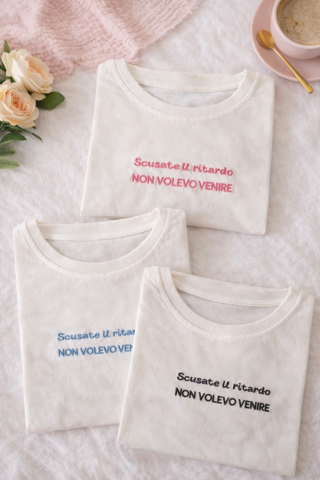 T.shirt "Scusare il ritardo non volevo venire".