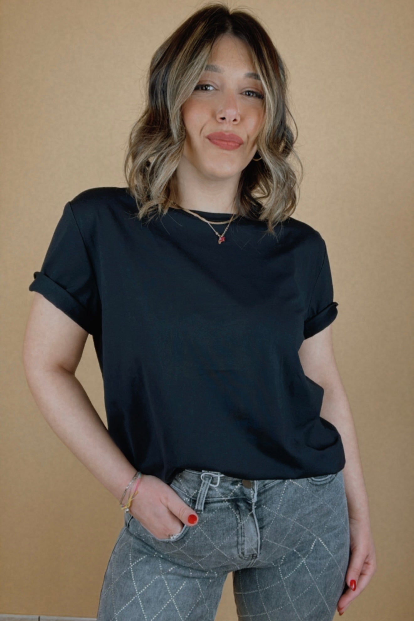 T-shirt Basic taglio over