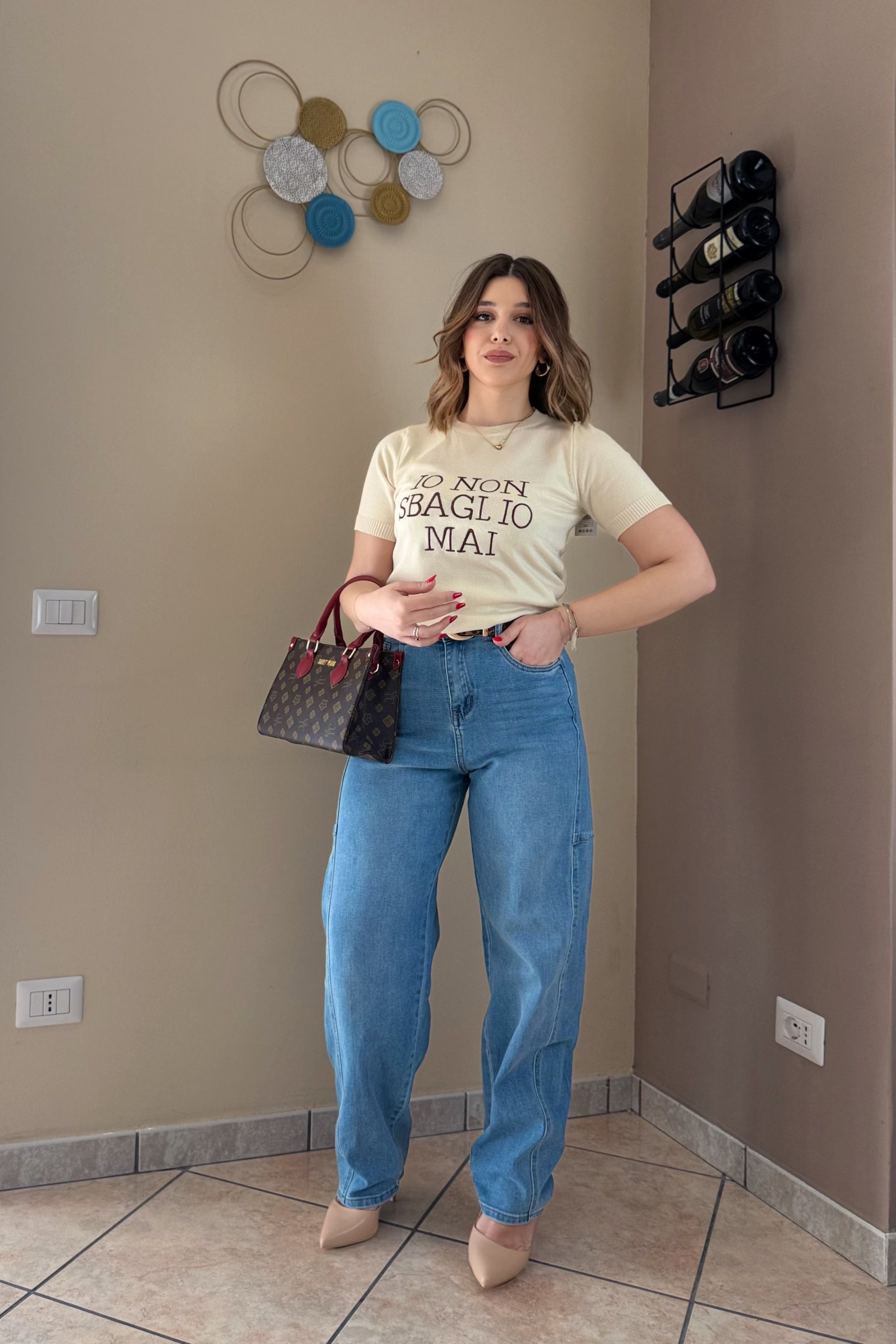 T-Shirt in filo " Io Non Sbaglio Mai" (D031)