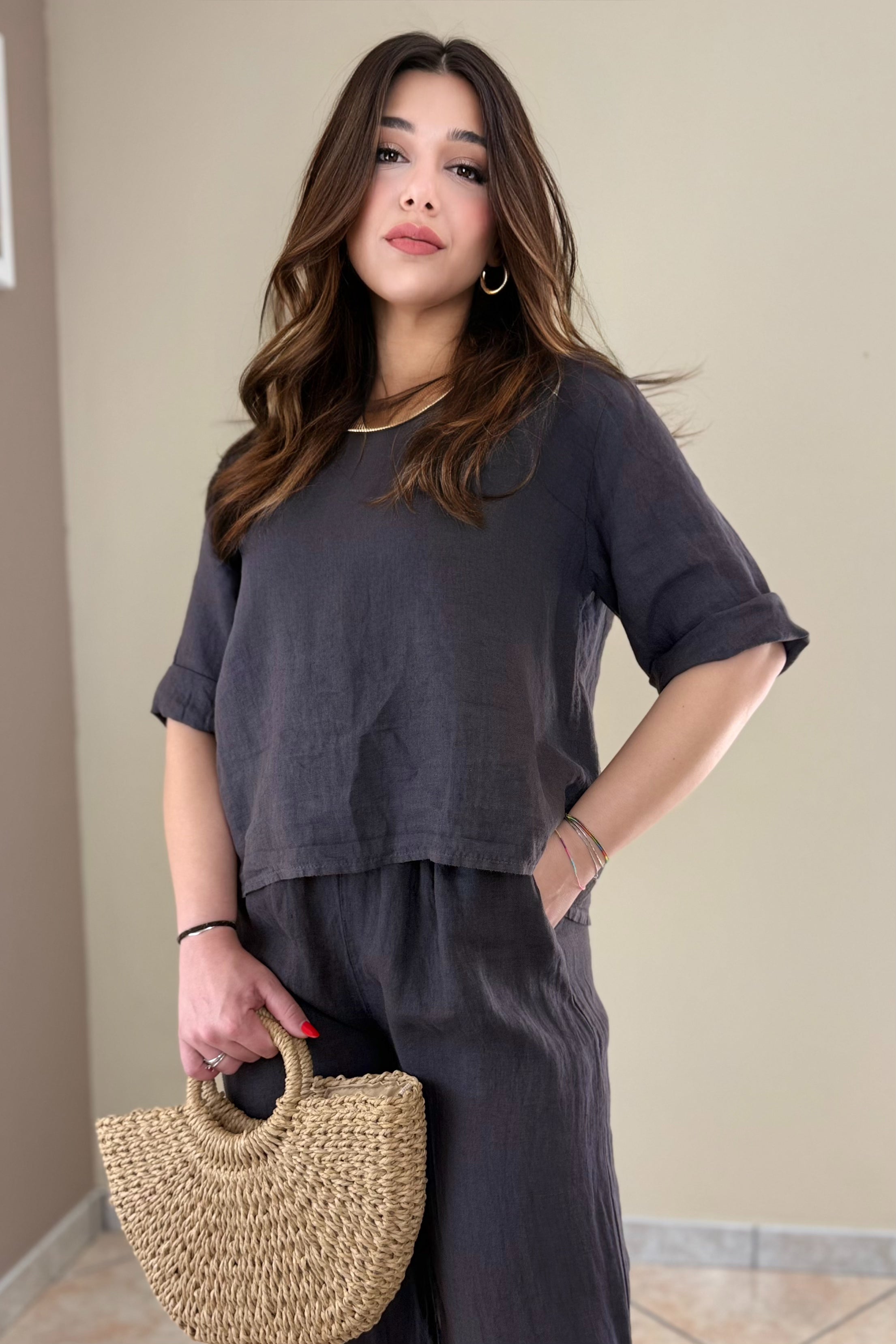 Camicia Angela, 100% Lino
