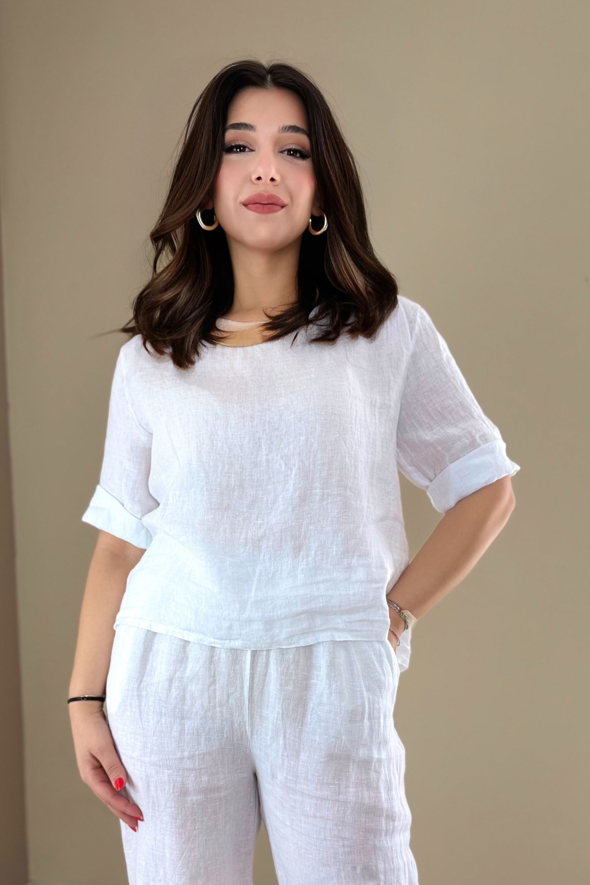 Camicia Angela, 100% Lino