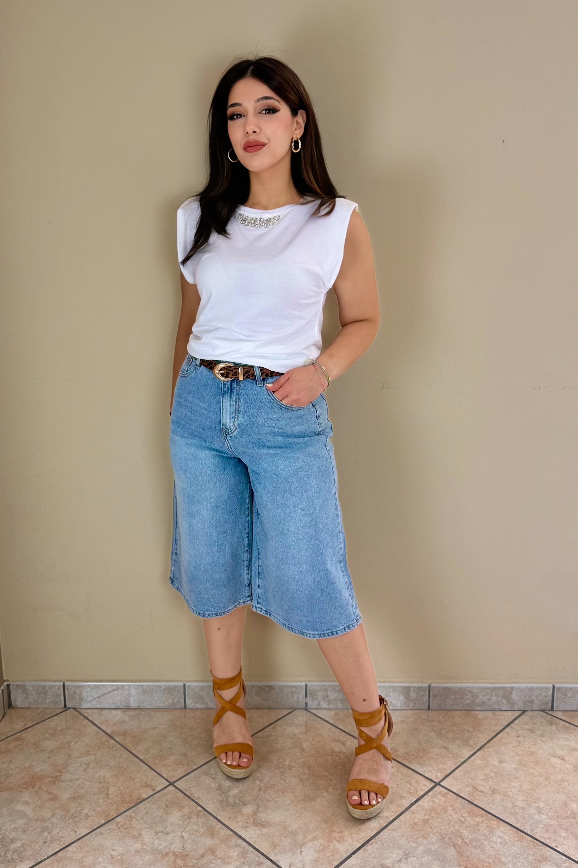 T- shirt con Spalla strutturata, Michelle